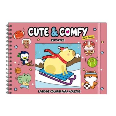 Imagem de Livro - Cute & Comfy Super Special - Livro de Colorir Adulto - Esporte