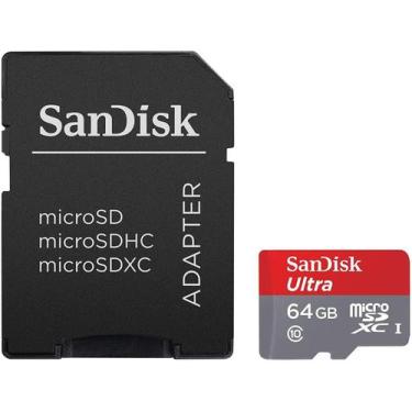 Imagem de Cartão Sd 64Gb Ultra Micro Sandisk Original 80Mb/S