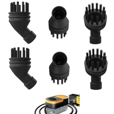 Imagem de Vykyntow Pacote com 6 escovas de nylon de substituição para limpador a vapor, acessórios de limpeza a vapor, peças compatíveis com Gautye G1/Outspurge YX05-024/Spurgehom NYX08-036-VINE/Kiato/Neugo