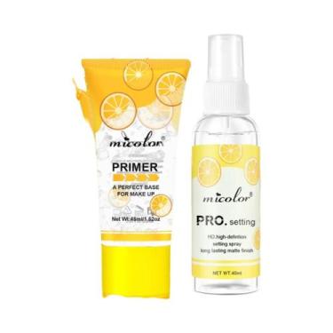 Imagem de Conjunto De Maquiagem Com Primer, Spray Fixador E Base Para Poros Invi