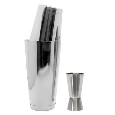 Imagem de Kit Coqueteleira e Mini Tin + Dosador Duplo Americano - WebBar