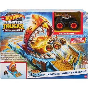 Imagem de Hot Wheels Pista Monster TRUCKS HW Tiger SHARK Mattel HNB87