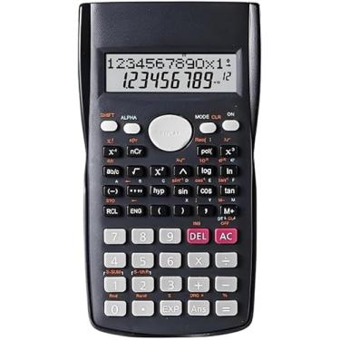Imagem de Calculadora Científica Matemática com Capa, Visor Duplo, 240 Funções e 12 Dígitos para Estudo, Escritório, Álgebra e Trigonometria
