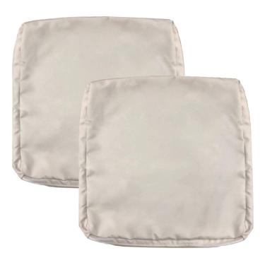 Imagem de Capa de almofada de pátio FLYMEI impermeável 25x25x13cm bege, pacote com 2