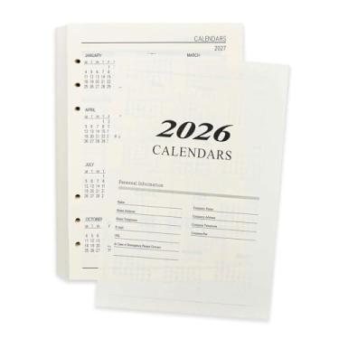 Imagem de Mogoostry Agenda 2026 A5 refil de papel para fichário com folhas soltas forradas, agenda diária, agenda, agenda diária