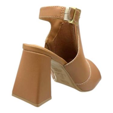 Imagem de Sandalia Feminina Vizzano Salto Grosso Open Boot 6464.129 Salto Baixo 