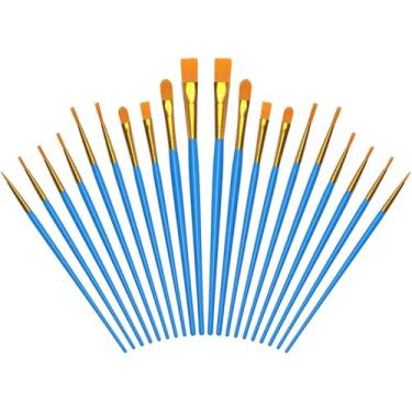 Imagem de Conjunto de pincéis, vários tamanhos de escovas de cabelo de nylon para modelagem, arte, acrílico, aquarela, pintura a óleo e guache, pintura rupestre, arte de unhas de rosto corporal, desenho e