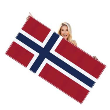 Imagem de Toalha de praia grande com bandeira da Noruega, secagem rápida, sem areia, 70 × 140 cm, toalha de piscina de microfibra norueguesa, secagem rápida, 28 × 55 polegadas, secagem rápida, resfriamento