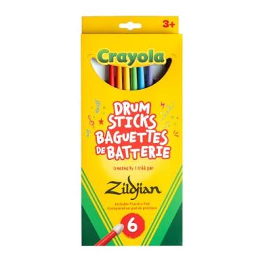 Imagem de Zildjian Pacote com 6 baquetas Crayola Kids com almofada