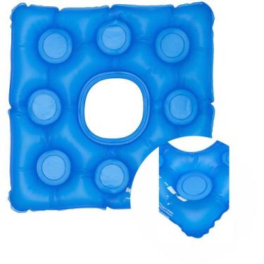 Imagem de Almofada Ortopédica Gel Quadrada Com Orifício Anti Escaras Aquasonus -