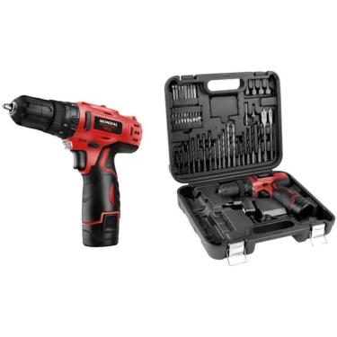 Imagem de Furadeira/Parafusadeira Mondial PI-11MA 12V + 54 Acess.