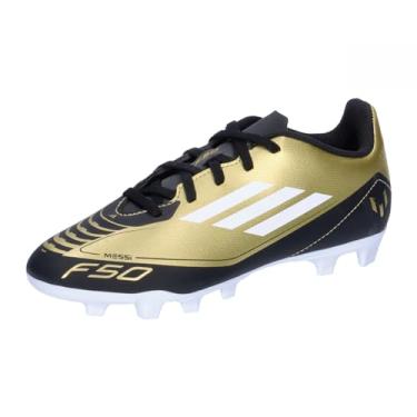 Imagem de adidas Tênis infantil unissex F50 Club Fxg J Messi, Goldmt/Ftwwht/Cblack, 28 EU