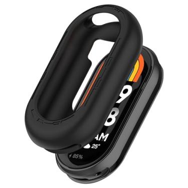 Imagem de Disscool Capa compatível com Xiaomi MI Smart Band 10/10 NFC/9/9 NFC/8/7/6/5/4 Smartwatch Soft Anti Drop Silicone Capas protetoras acessórios para relógio inteligente (preto)