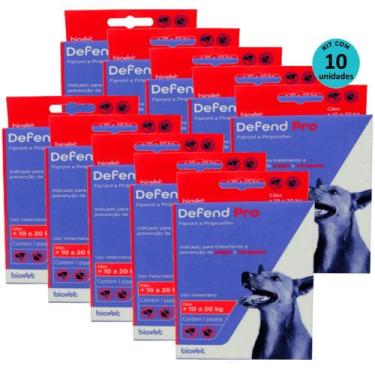 Imagem de Defend Pro Cães 11 a 20Kg Prevenção de Pulgas e Carrapatos em Cães kit
