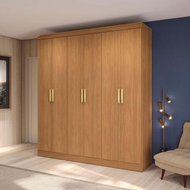Imagem de Guarda-roupa Casal 6 Portas Móveis Kappesberg Canela