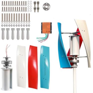 Imagem de 24V,Gerador de turbina eólica de 8000 W, 12 V/24 V/48 V, com 3 lâminas/controlador, kit de turbina eólica, gerador de moinho de vento com partida silenciosa e baixa velocidade do vento