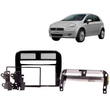 Imagem de Moldura Painel Central 2 Din Som Dvd Punto 2008 à 2012 Black Piano