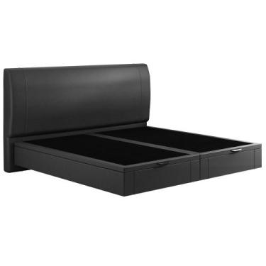 Imagem de Cama King Baú Flutuante Com Cabeceira 195cm Spazio S04 material sintét
