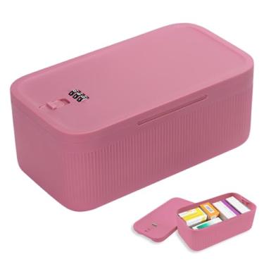 Imagem de Código de caixa de armazenamento com trava, pequena caixa de bloqueio com tampa de bloqueio para telefone/cofre de remédios/comida casa/geladeira/escritório/itens pessoais/viagem/presente, 23 x 12 x 9