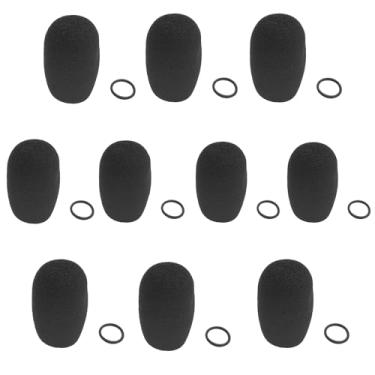 Imagem de Boom Mic Windscreen Meia Capacete de Voo Fone de Ouvido Espuma Capa de Microfone Longa Pequena Média Grande Para-brisas Escudo para Bose A20 A30 para Peltor Comtac 3 Tactical 6s Fone de Ouvido (Preto,