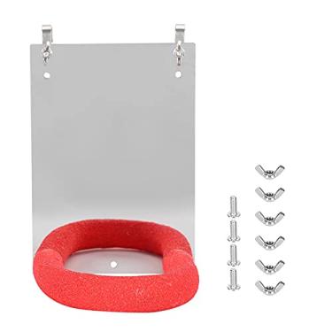 Imagem de Bird Mirror Perch Toys Mirror Hanging Bird Cage Stand for Budgies Parakeet Cockatiel Conure