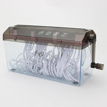 Imagem de Mini triturador manual, triturador portátil de mão, triturador de papel A4, triturador manual de papel, mini máquina de corte de papel, escritório, escola, casa, secretária, artigos de papelaria