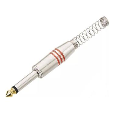 Imagem de Plug P10 Mono C/mola Espiral Metal Ponta Niquel Emb 05 Peças
