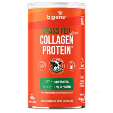 Imagem de Bigens Grass Fed Balance Collagen Protein, Gado de Pasto, Colágeno Zero Lactose e Caseína (Unidade, Neutro)