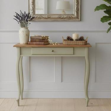 Imagem de Aparador para Sala com Pés Luiz XV e 1 Gaveta - Verde Chá Laca com tam