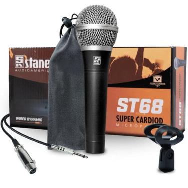 Imagem de Microfone C/ Fio Staner St68 Bolsa Cabo Cachimbo Dinâmico