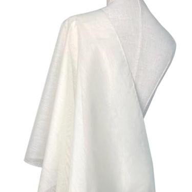 Imagem de 10 Momme Seda Algodão Organza Roupas Bordado Tecido Branco Telas Tule Vestidos para Costura por Metros SCO10L (Branco Natural, 1 jarda)