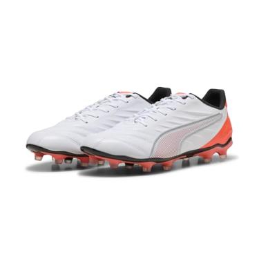 Imagem de PUMA Tênis de futebol masculino, Puma Branco PUMA Prata Vermelho Brilhante, 42 BR