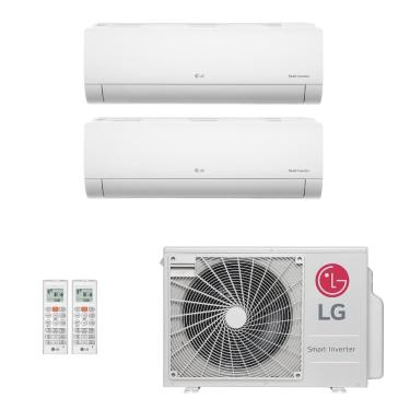 Imagem de Ar-Condicionado Multi Split Inverter LG 18.000 (1x Evap HW 7.000 + 1x Evap HW 9.000) Quente/Frio 220V