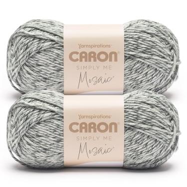 Imagem de Caron Fio Mosaico para céu noturno Simply Me – Pacote com 2 unidades de 140 g/5 oz – 62% acrílico, 20% nylon, 18% lã – nº 5 volumoso – 173 metros – tricô/crochê