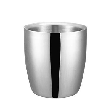 Imagem de AKALNNB Balde de gelo, balde de gelo, balde de gelo de camada dupla de aço inoxidável 2L balde de gelo grosso balde de gelo balde de vinho balde de cerveja fria balde de refrigerador de vinho