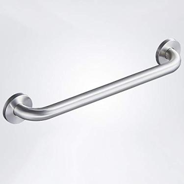 Imagem de XNXWDZ Corrimão de chuveiro de parede de banheiro para deficientes, corrimão de segurança de banheiro, corrimão de aço inoxidável, adequado para banheira, vaso sanitário (metálico 88 cm)