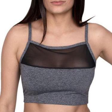 Imagem de Top Fitness Tule - donna, G, Preto