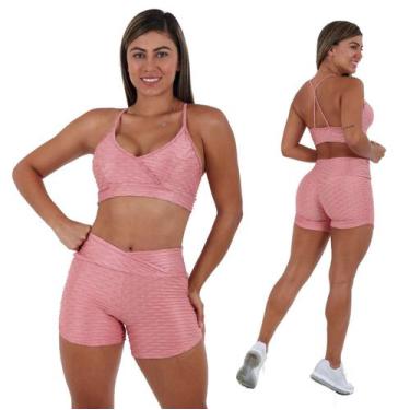 Imagem de Conjunto short e cropped fitness academia feminino - Sgstore 