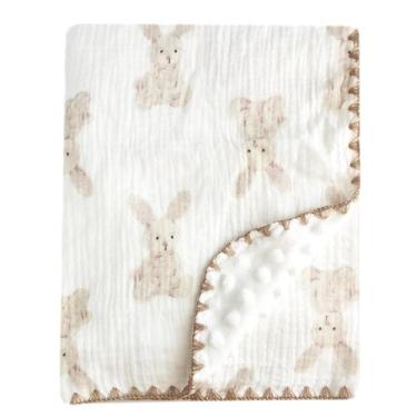 Imagem de Cobertor de bebê Gunnaicat Muslin Algodão de Dupla Camada 102x102cm