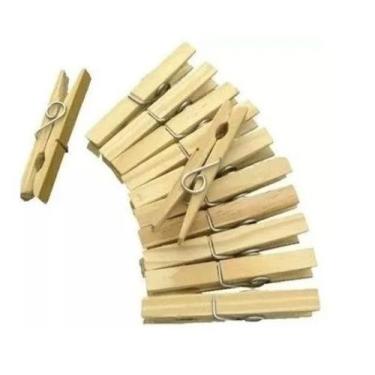 Imagem de 600 Prendedor Pregador Roupa Madeira Artesanato Atac Varal - ELET