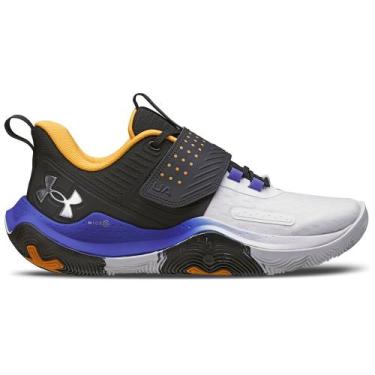 Imagem de Tênis de Basquete Masculino Under Armour Buzzer SE, Branco, 48