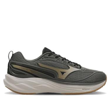 Imagem de Tênis Masculino Mizuno Space 5 Softier Foam Cinza/Dourado, Cinza, 39