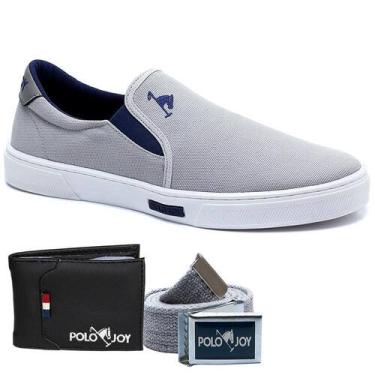 Imagem de Sapatênis Iate Kit Carteira com Cinto Masculino Dia a Dia - Polo Joy, 