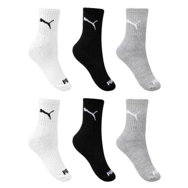 Imagem de Kit 6 Pares de Meias Puma Esportiva Cano Médio Feminino