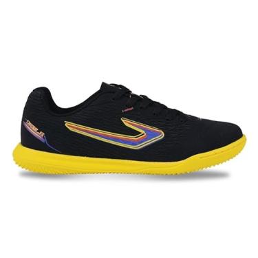 Imagem de Chuteira Topper Drible Vii Futsal Preto/Vermelho/Amarelo,40