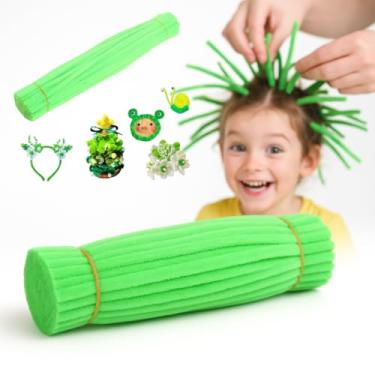 Imagem de Hastes de chenille flexível 30cm cabelo maluco limpador de cachimbo para artesanatos enfeites varias cores 100unidades