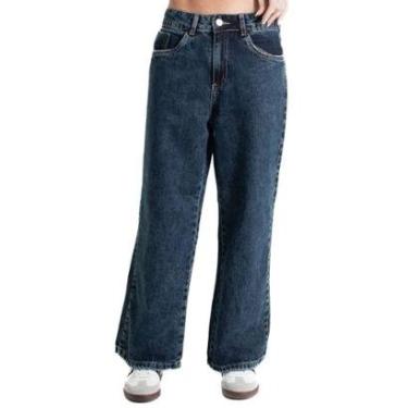 Imagem de Calça Jeans Sawary Wide Leg Petit - 280870 - Azul 46-Feminino