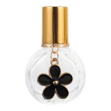 Imagem de harayaa Frasco de rolo de óleo essencial, frasco de rolo de vidro, faça você mesmo, dispensador portátil de óleo essencial, 10ml, frascos de multiuso, Preto