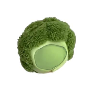 Imagem de oshhni Boneca de pelúcia de brócolis, brinquedo de pelúcia leve e macio para mochila, bolsa, acessórios, chaveiro, ornamento, desenho animado