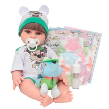 Imagem de Boneco Reborn Bebê Masculino Realista Corpo Silicone Itens